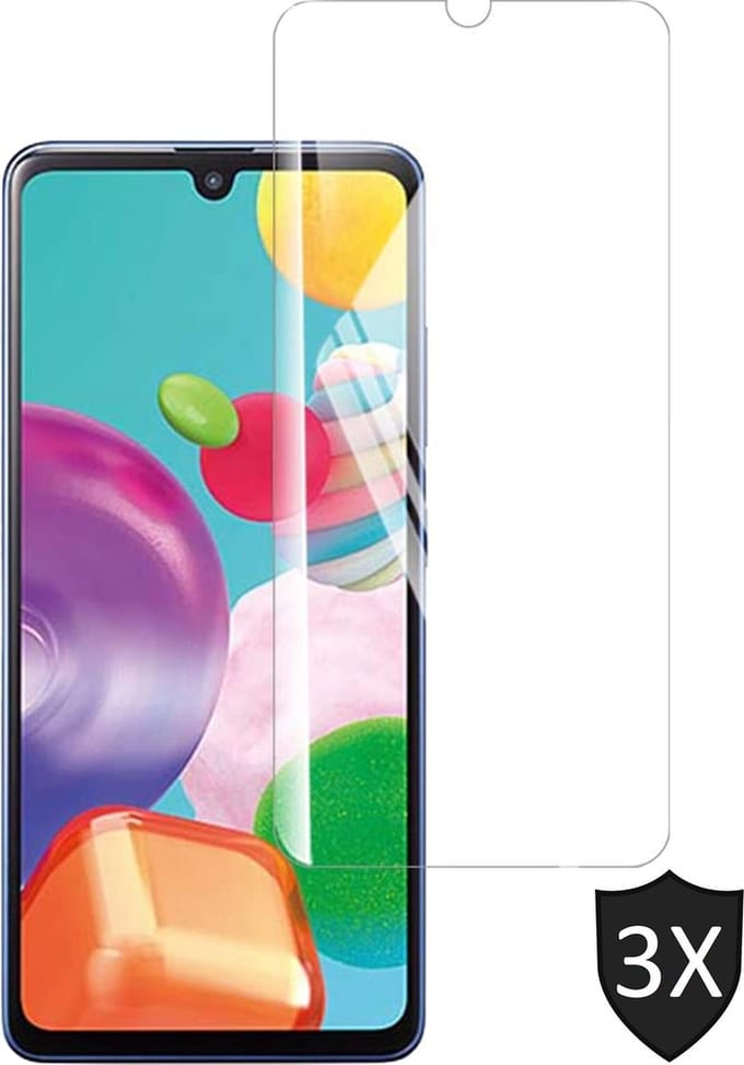 Screenprotector geschikt voor Samsung Galaxy A41 - 3x Glas Screen Protector