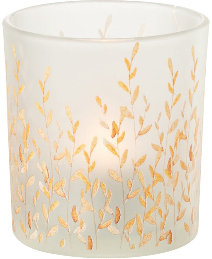 J-Line windlicht Sally - glas - oranje/transparant - extra small