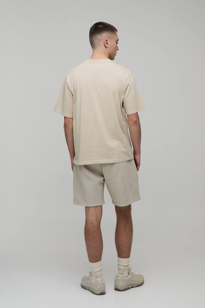 Essential Relaxed Fit Jersey Short | Stone | Size XS