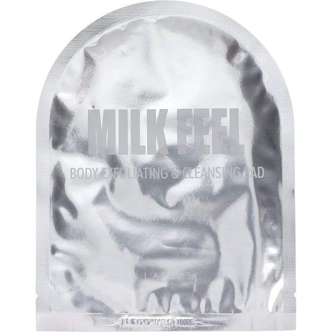 Lapcos, Milk Fill, tampon exfoliant et nettoyant pour le corps, 1 feuille, 40 ml (1,35 once liquide) gray