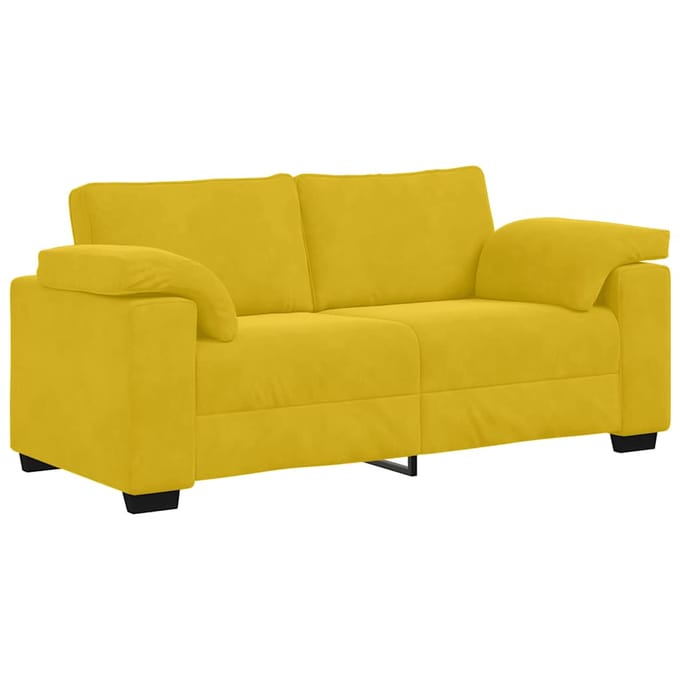 vidaXL - Loveseat - Sofa - Geel - 180x77x82 - cm - Fluweel