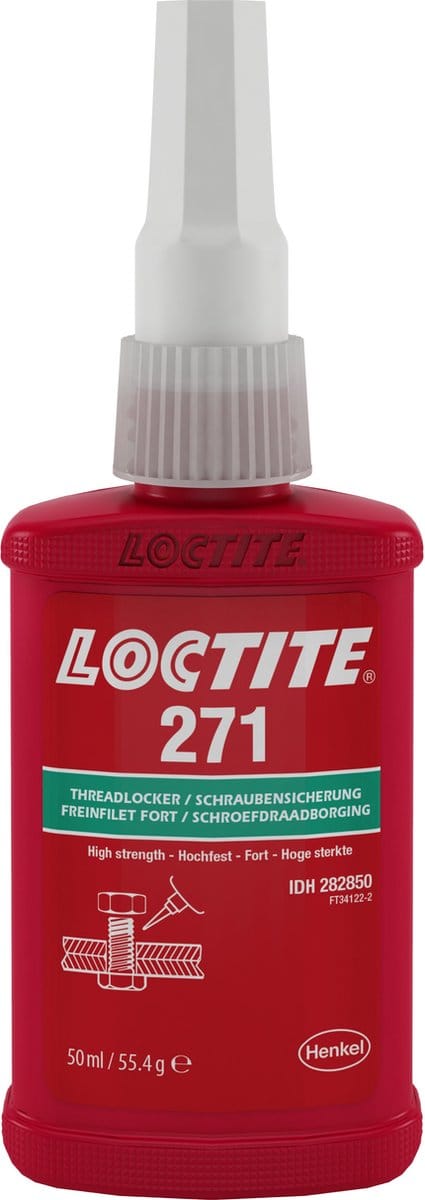 LOCTITE 271 Schroefdraadborgmiddel Rood 50ml - Hoge sterkte