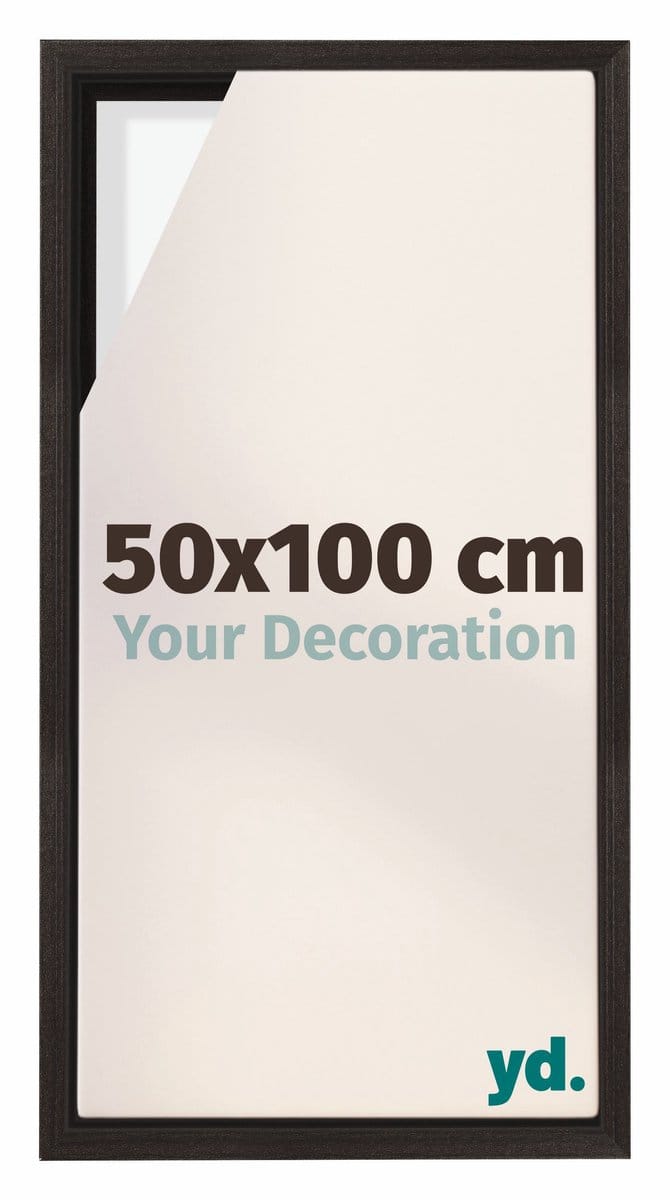 yd, Baklijst 50x100 cm Eiken Donker - Lijst voor Canvasdoek - MDF Lyon
