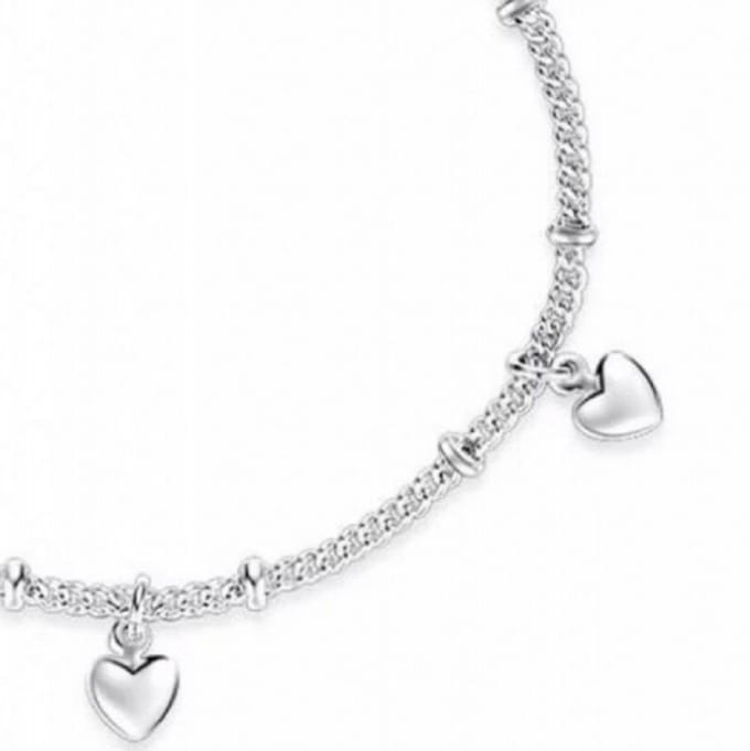 Armbandje- Smalle pols- hart- 16.5 cm - Charme Bijoux