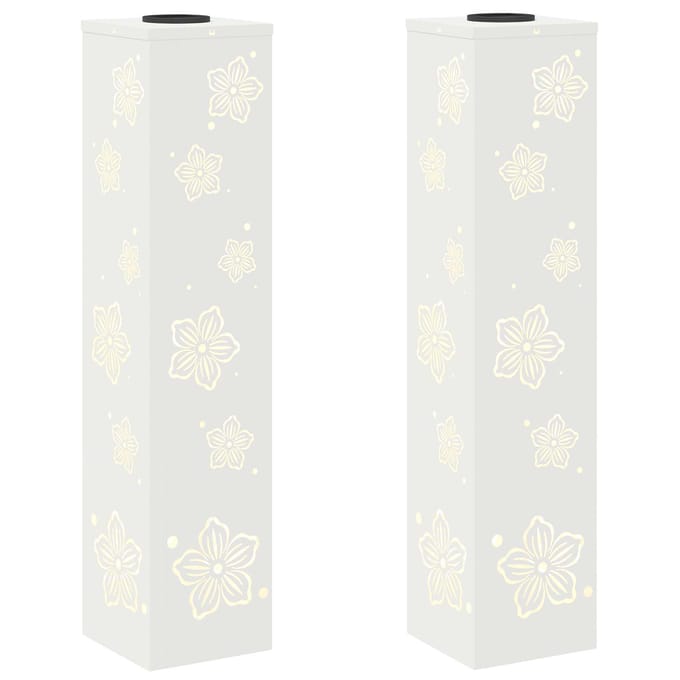 vidaXL Solar LED Pad Licht 2 st Warmwit 18 x 18 x 80 cm