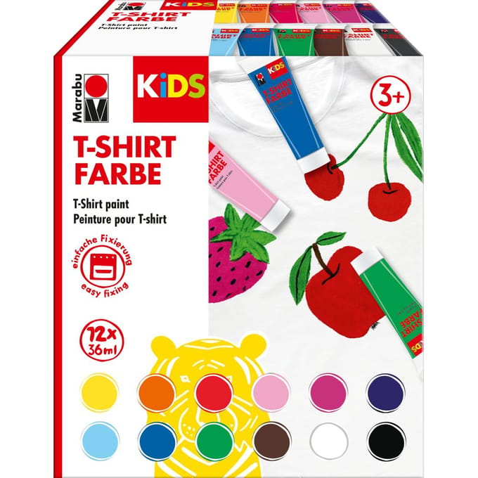 Marabu KiDS "T-shirtverf", 12 x 36 ml