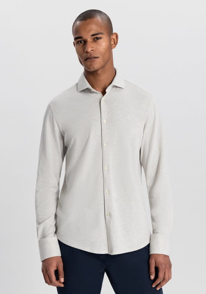Dstrezzed Overhemd Kirk Ecru - Maat XL - Heren - Overhemden Casual