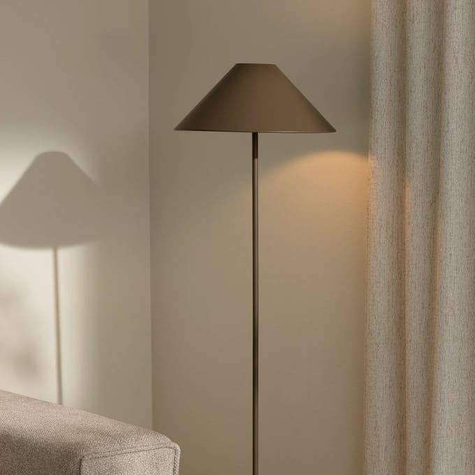 Globen Lighting vloerlamp Cannes, bruin, metaal, 140 cm