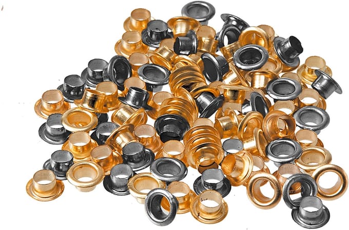 200 stuks ringklinknagels 5 mm goud en zilver