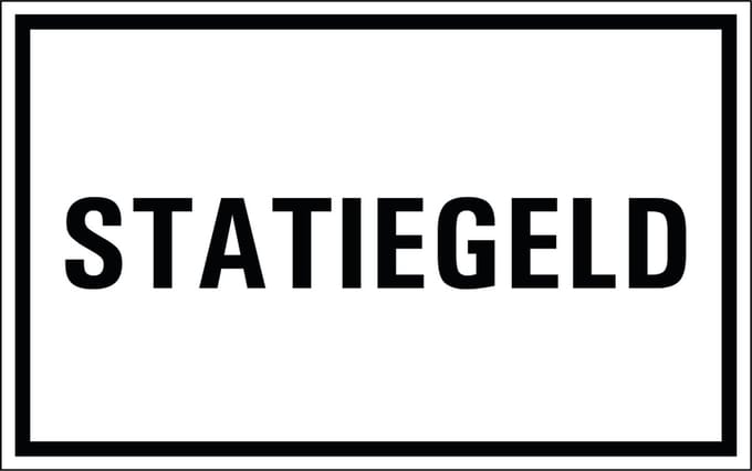 Statiegeld tekststicker 200 x 125 mm