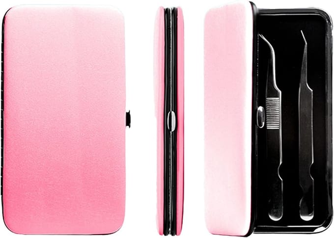 Tweezer Opbergtas - Pincet Houder - Schoon Werken - Magnetische Sluiting - Draagbaar Formaat - Lichtroze