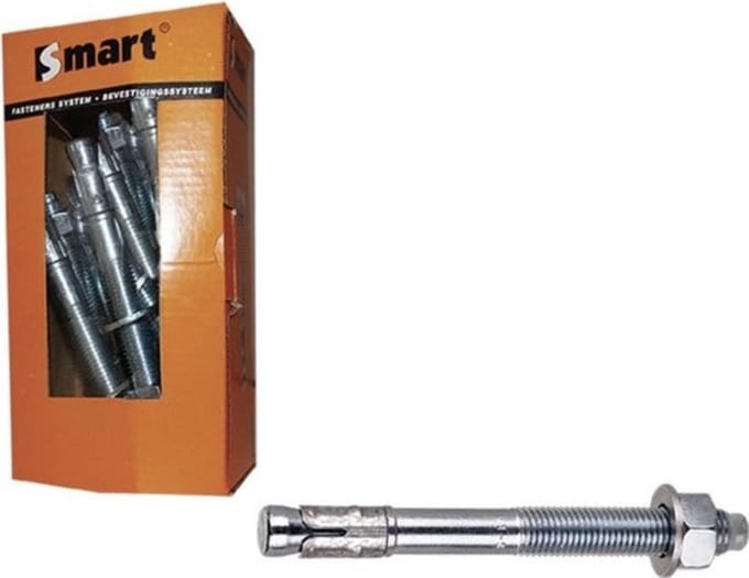 Smart keilanker met moer+rondel M8x147/8 (20 stuks)