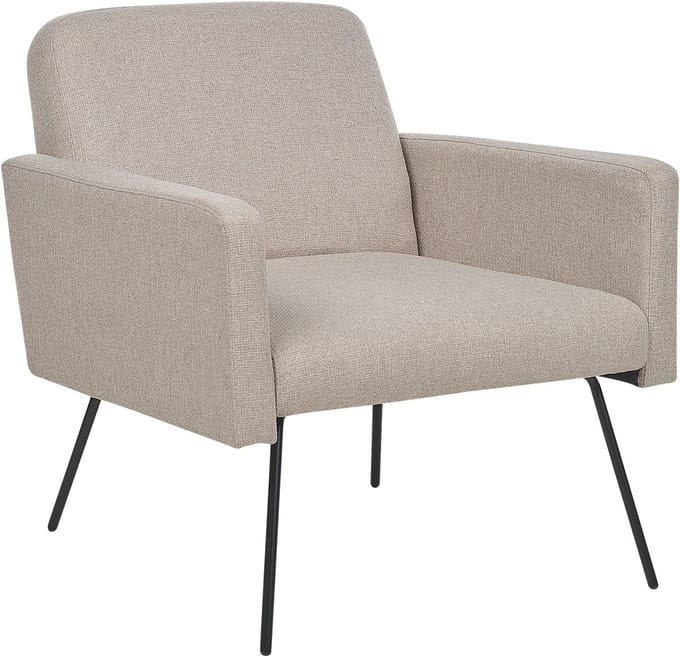 NARKEN - Fauteuil - Beige - Polyester