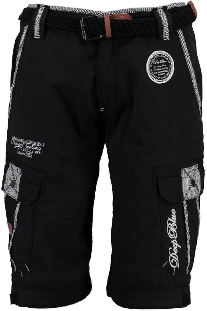 Geographical Norway Heren Bermuda Met Riem Paillette Zwart - M