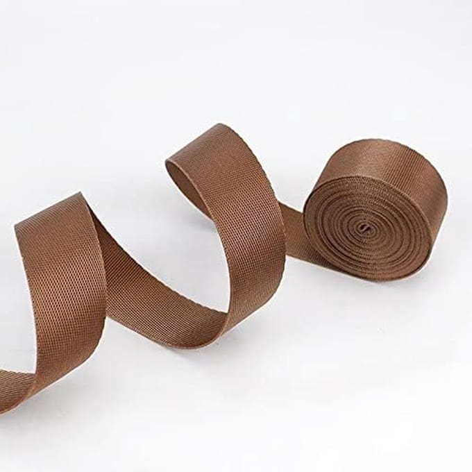 Polyester Singelband - Nylon Band - Doe-het-zelf Naaien - Hoge UV-bestendigheid - 8 Meter - Bruin