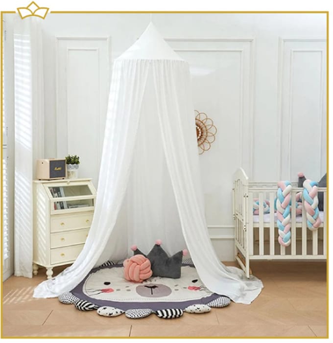 ATTREZZO® Klamboe - Hoogte 250 cm - Wit - Kinderkamer - Babykamer