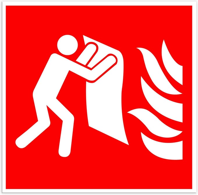 Pictogram Blusdeken 20x20cm - Polypropyleen