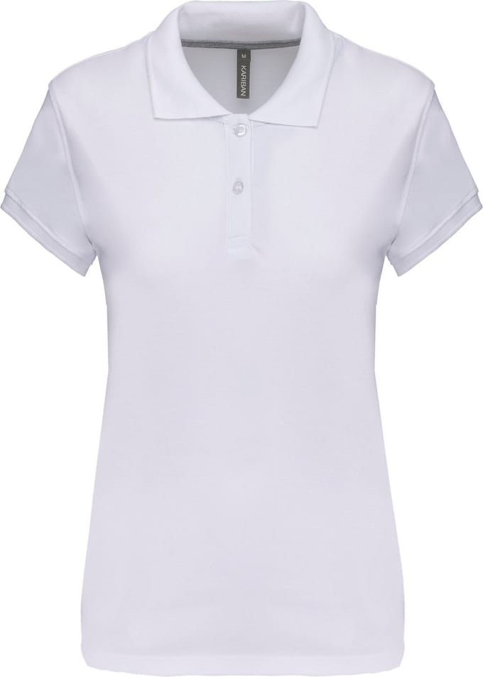 Kariban Damespolo korte mouwen K242 - White - M