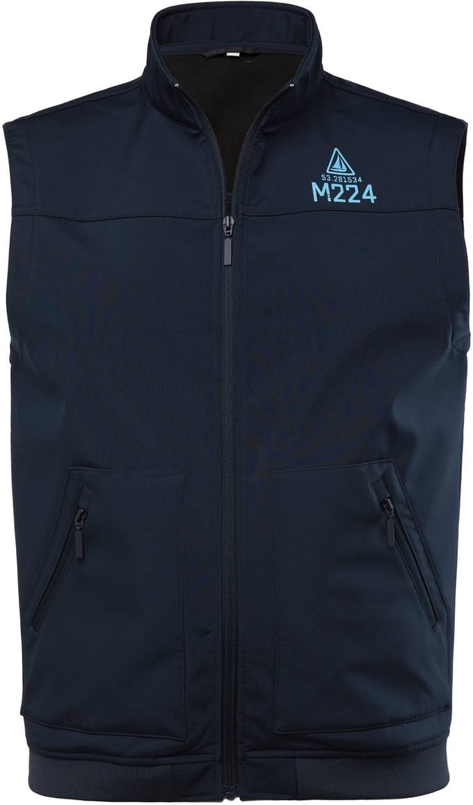 Men Plus - Heren - Softshell bodywarmer opstaande kraag - Navy blauw - Maat 4XL