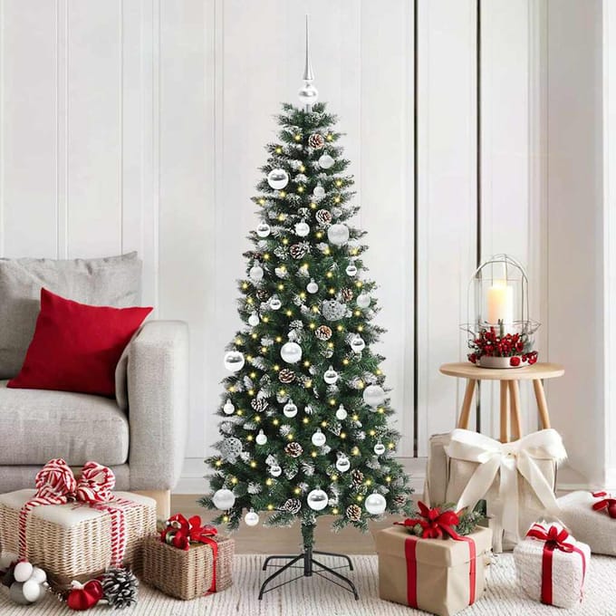 vidaXL - Kunstkerstboom - Groen - 150 - cm - PVC - en - Plastic - en - Staal
