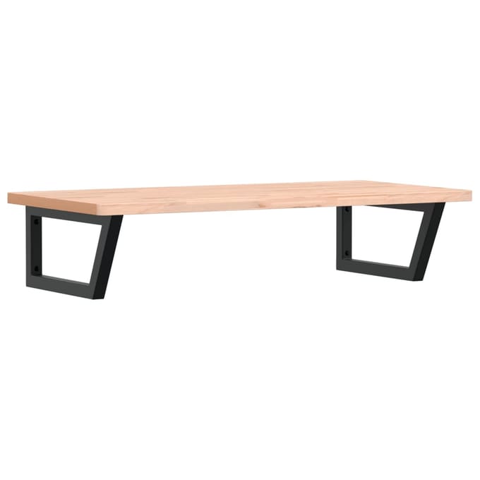 vidaXL - Badkamer - wandschap - staal - en - massief - beukenhout