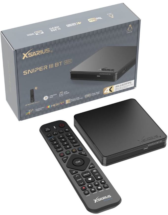 Xsarius Sniper 3 BT - 4K Linux OTT Mediastreamer