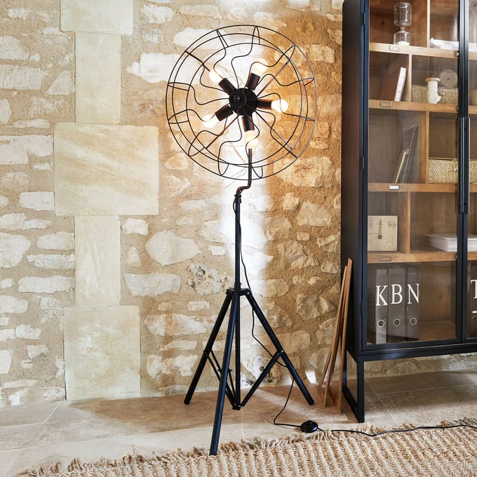 LOBERON Vloerlamp Thunderfield zwart