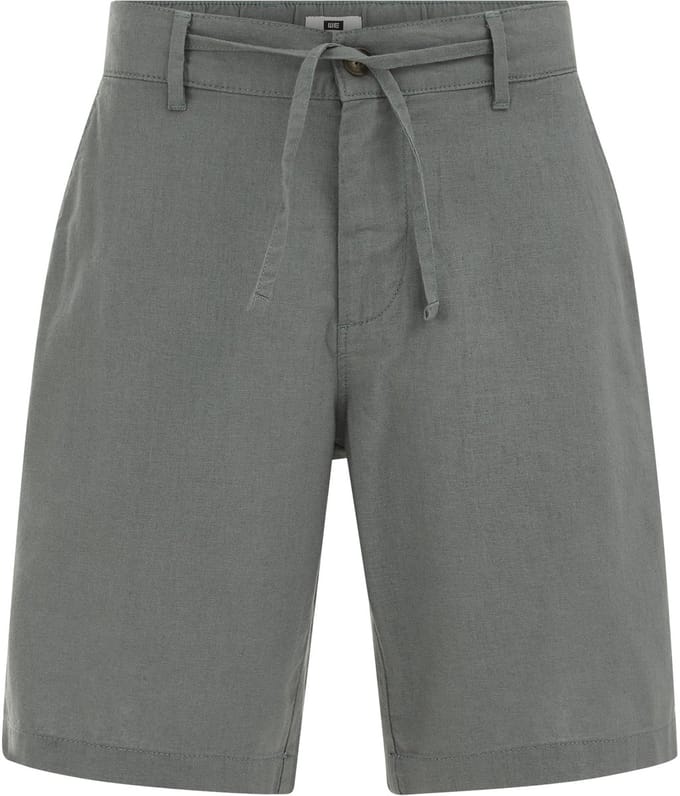 WE Fashion Heren relaxed fit comfort short van linnenmix
