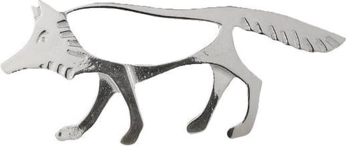 AuBor ®. Broche. Zilver. De wolf. Grote zilveren broche