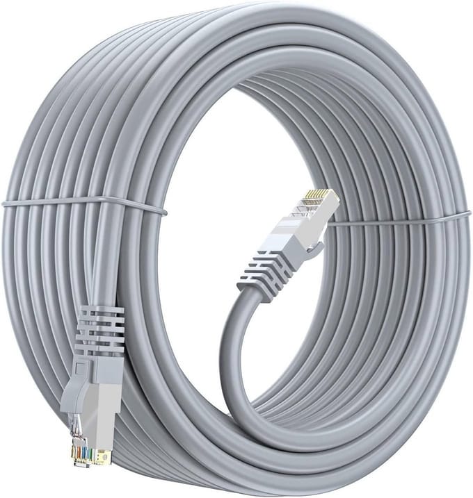 20m Cat5e Ethernet Netwerkkabel met RJ-45 Plug - FTP - CCA - Grijs - Binnenhuis gebruik