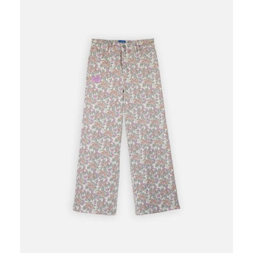 Wijde broeken Oxbow Bedrukte twill broek SANDLILY