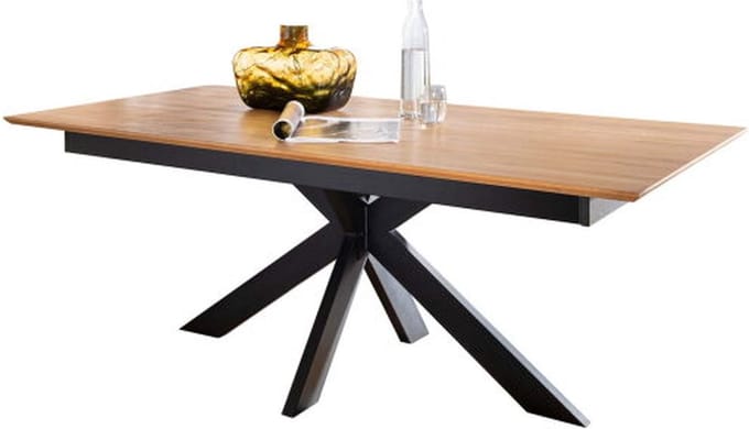 Eettafel Freya Eiken uitschuifbaar 180-265 x 100 cm - Onbehandeld | Meubelplaats