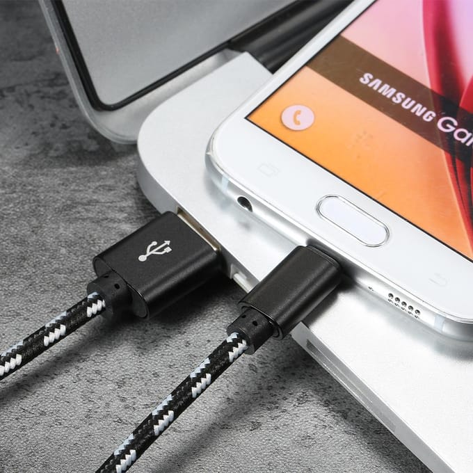USB Type C-oplaadkabel Oplaadgegevenskabel TypetoC-telefoonkabel Datasynchronisatie Nylon gevlochten zwart