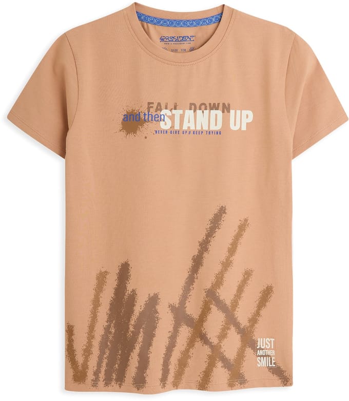 4PRESIDENT T-shirt jongens - Macaroon - Maat 128