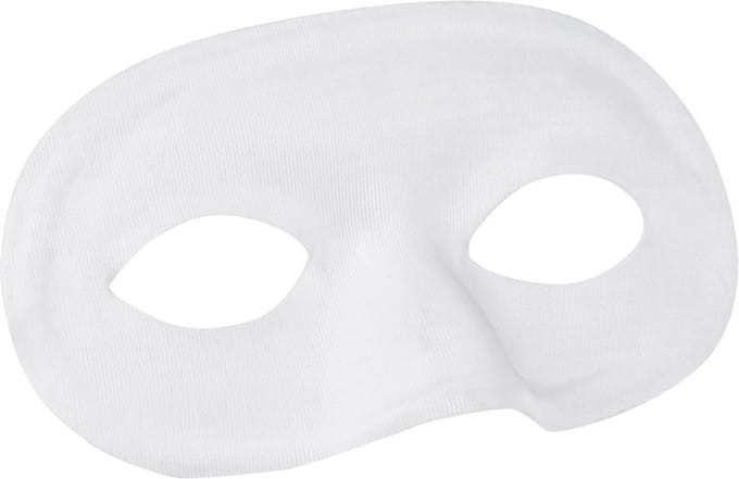 Boland - Masker Basic wit Wit - Volwassenen - Burlesque - Black and White