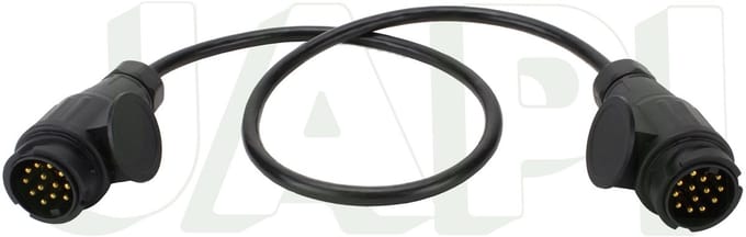 Kabel 1 mtr 2 x 13 polige kunststofstekker