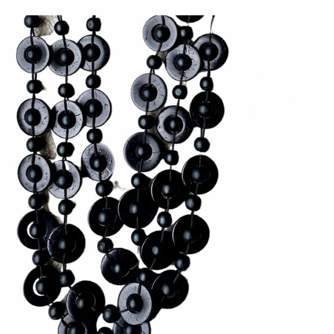 Ketting Hout zwart Happy - Charme Bijoux