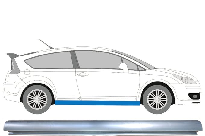 Reparatie dorpel voor Citroen C4 2004-2011