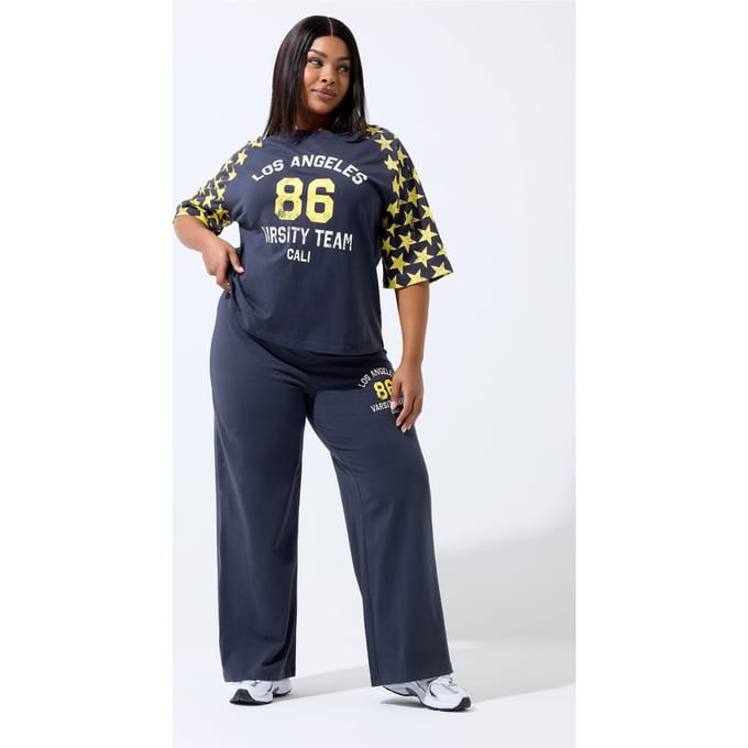 Limited Collection Marineblauwe '86' Legging Met Rechte Pijpen Size 48