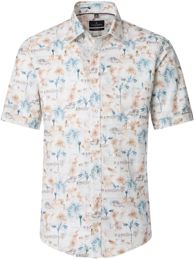 Casa Moda Casual Overhemd Korte Mouw Linnenmix 126130721-600 - L