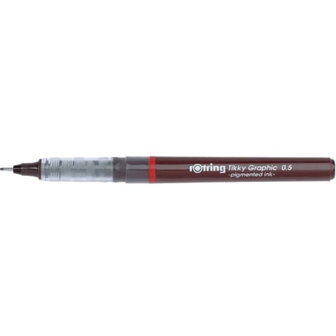 rOtring Tikky Graphic-viltstift fineliners | 0,50 mm | Zwarte inkt | 1 stuk