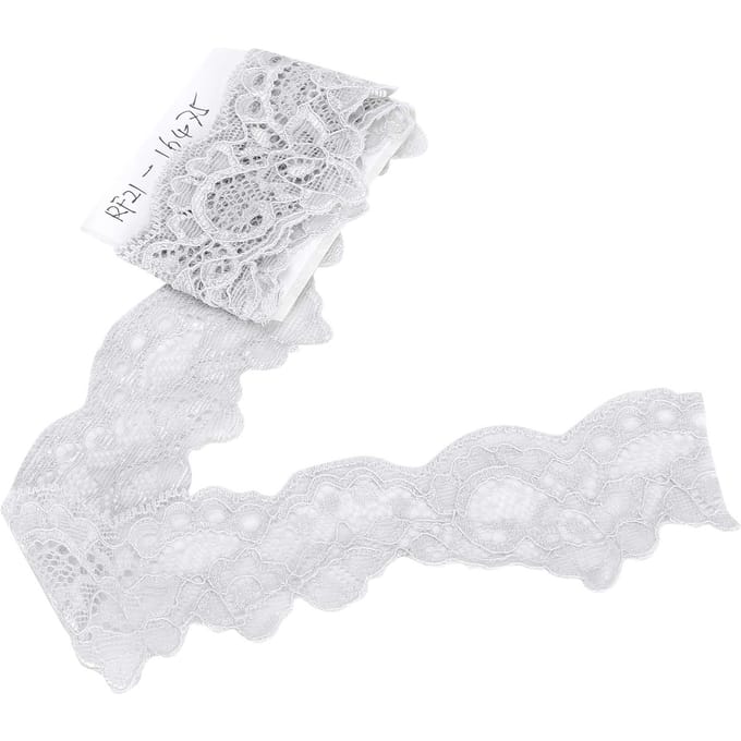 4,5 cm Decoratief Kant Nylon Zigzagpatroon Afwerking Lint Kledingaccessoires 10 Yard Lang white