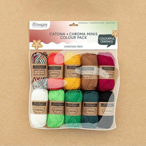 Scheepjes Catona en Chroma colour pack 10x25g Christmas Treat
