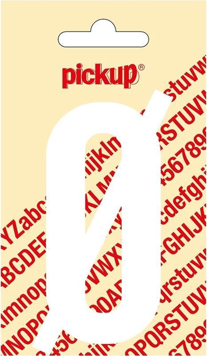 Pickup plakletter Nobel 90 mm wit Ø - 31012090OE