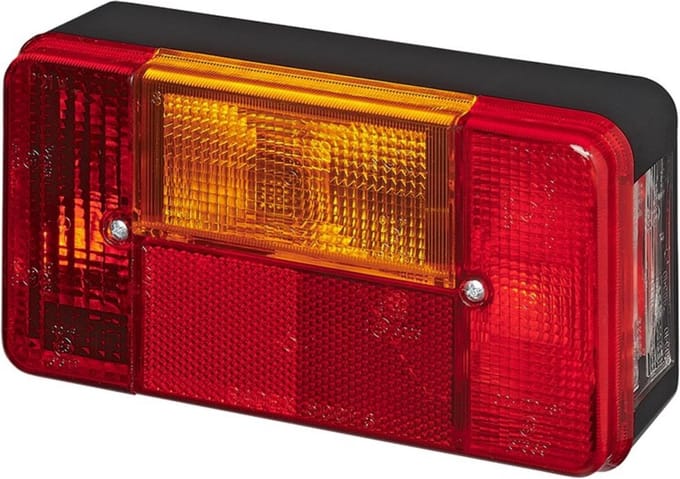 ProPlus Achterlicht aanhangwagen/caravan - 5 functies - links - 194 x 104 mm - rood