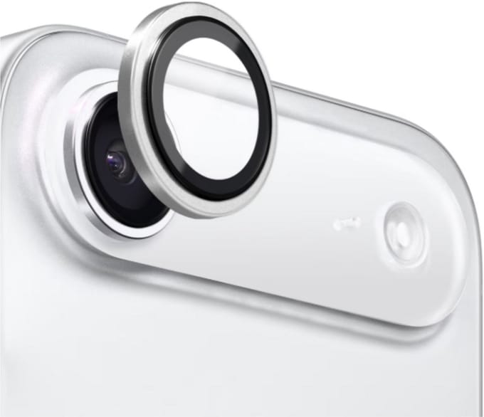 Mobile5 - Apple iPhone 17 Air - Camera lens protector - Gehard glas - 9H Bescherming - Zilver