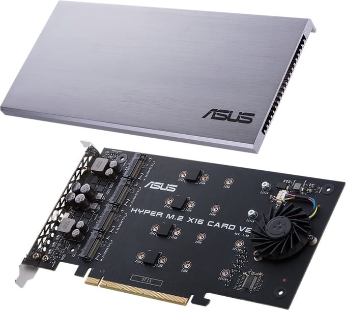 Asus HYPER M.2 X16 CARD V2 - Uitbreidingskaart PCIe 3.0 x16 - 4x M.2 (PCIe)