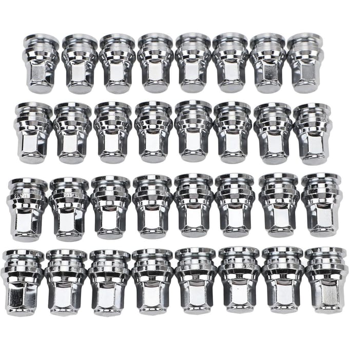 32 Pièces M14x1.5 Écrous de Roue HCPZ 1012 A Ouverts HEX 21mm Chrome Duplex Spline Tuner Écrous de Roue gray