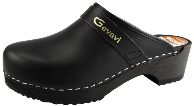 Open Schoenklomp Hout | Zwart | Gevavi  9200 | Maat 37