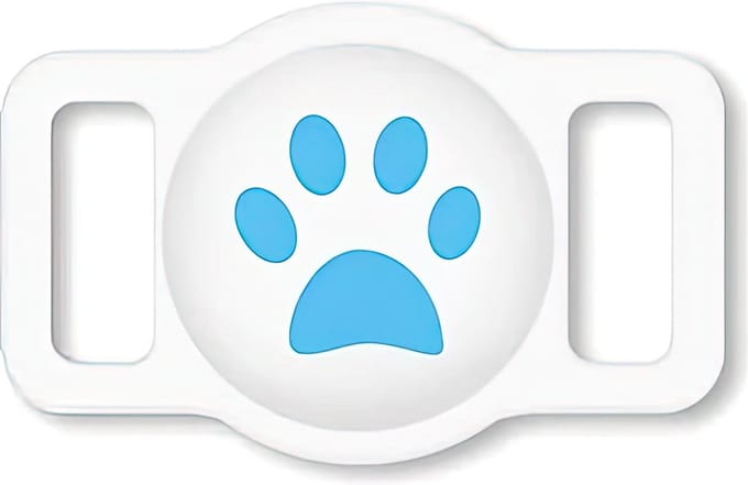 Ainy Siliconen AirTag houder wit - GPS case voor katten en honden